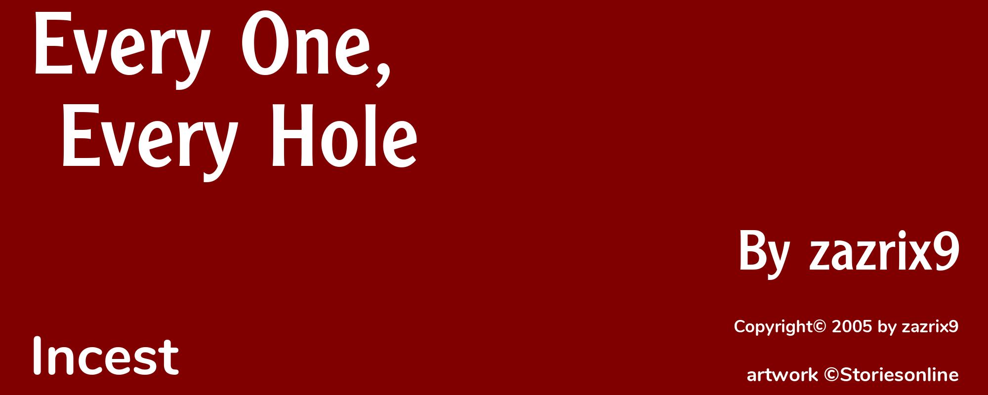 Every One, Every Hole - Cover
