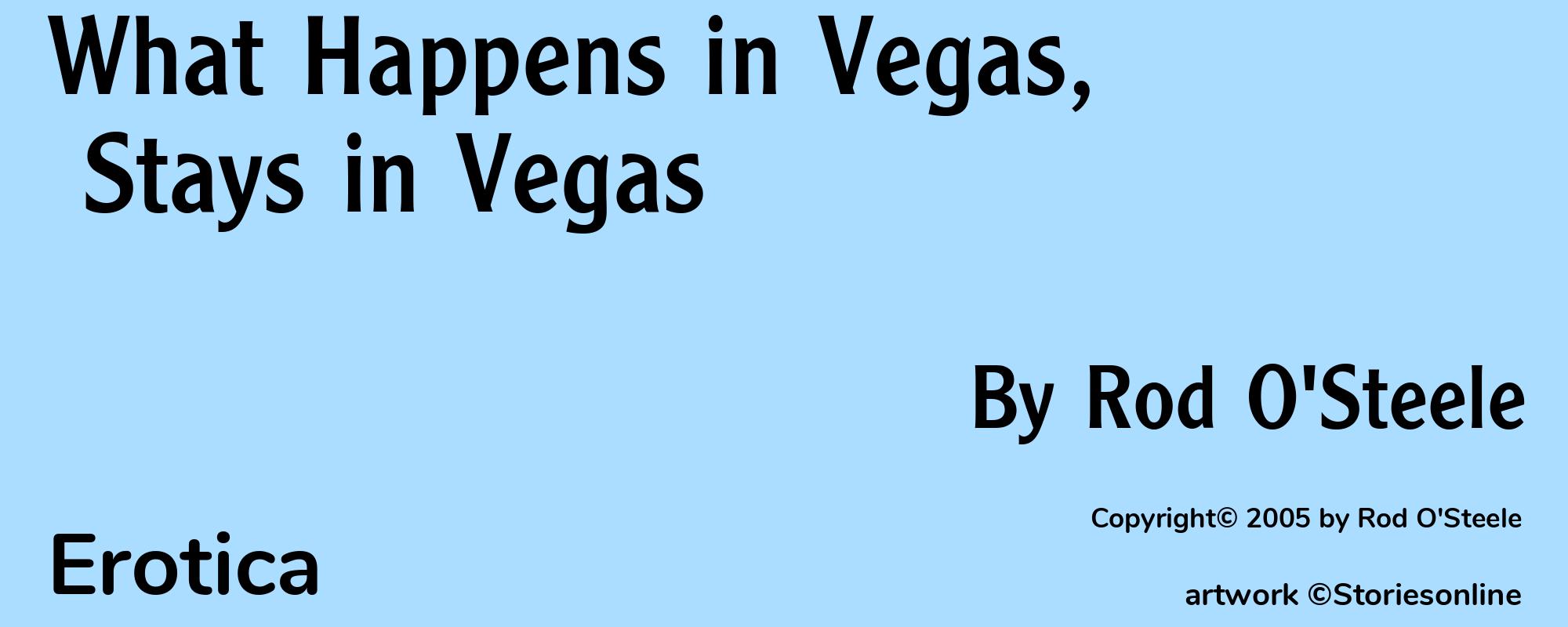 What Happens in Vegas, Stays in Vegas - Cover