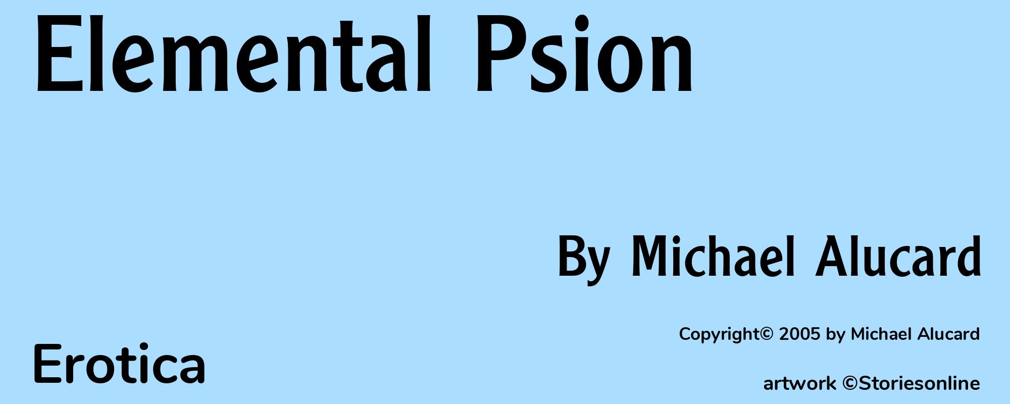 Elemental Psion - Cover