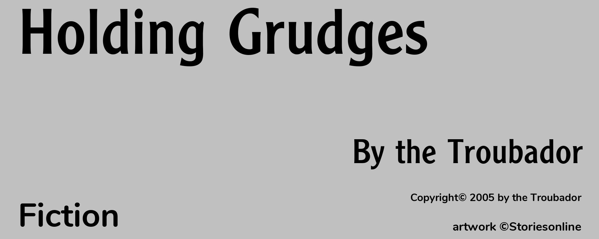 Holding Grudges - Cover
