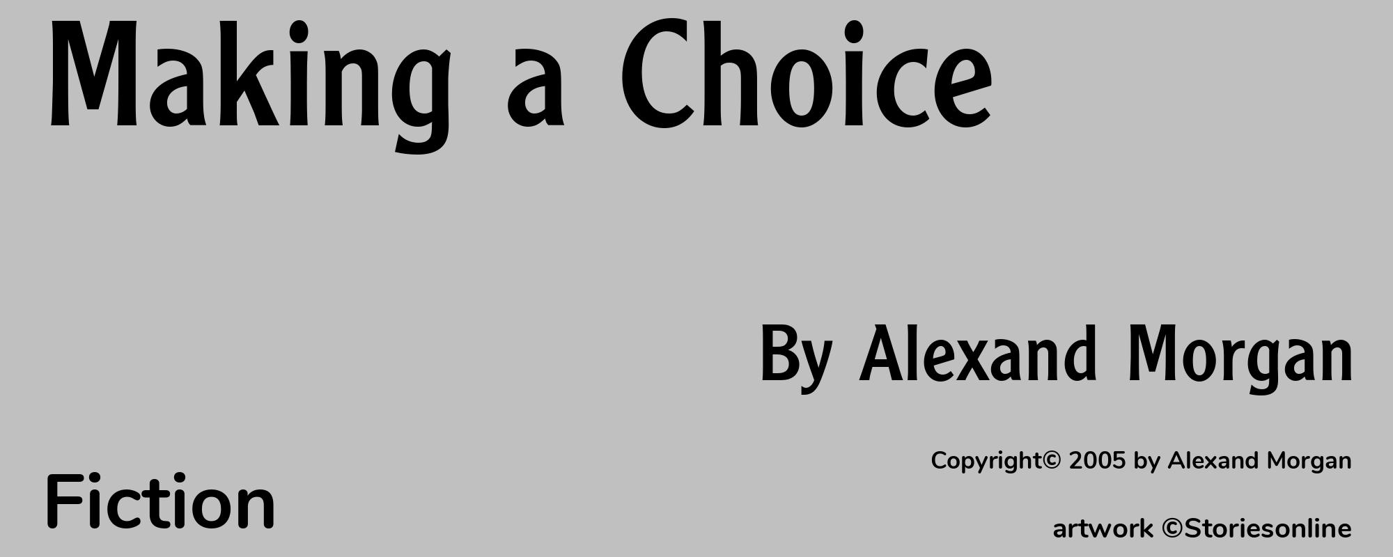 Making a Choice - Cover