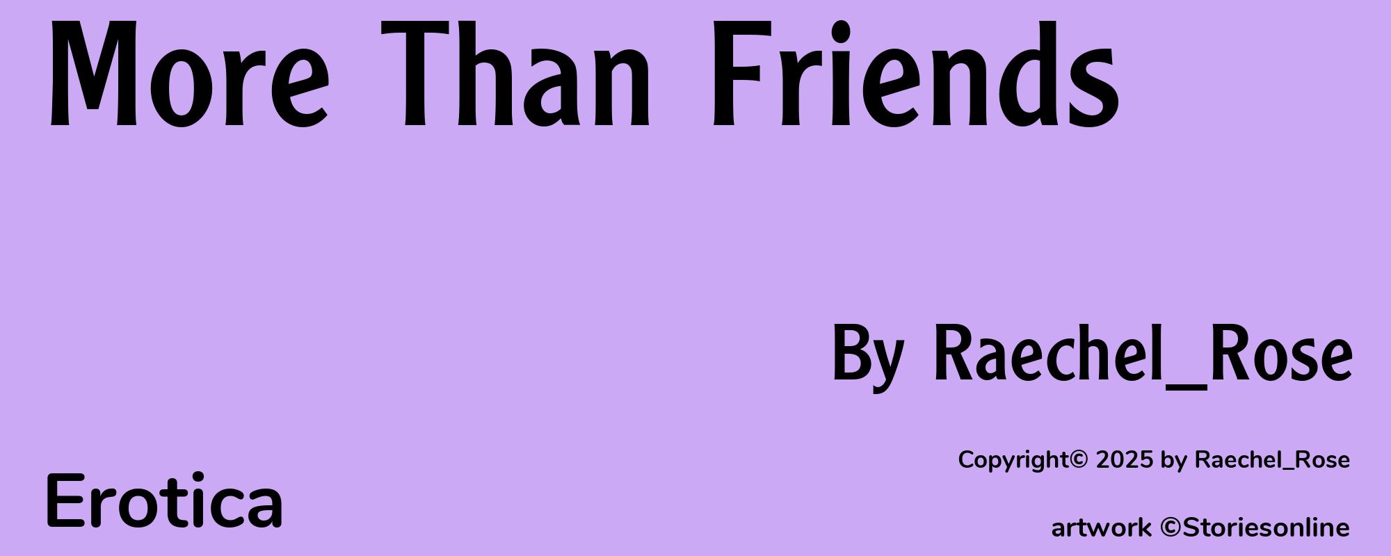 More Than Friends - Cover