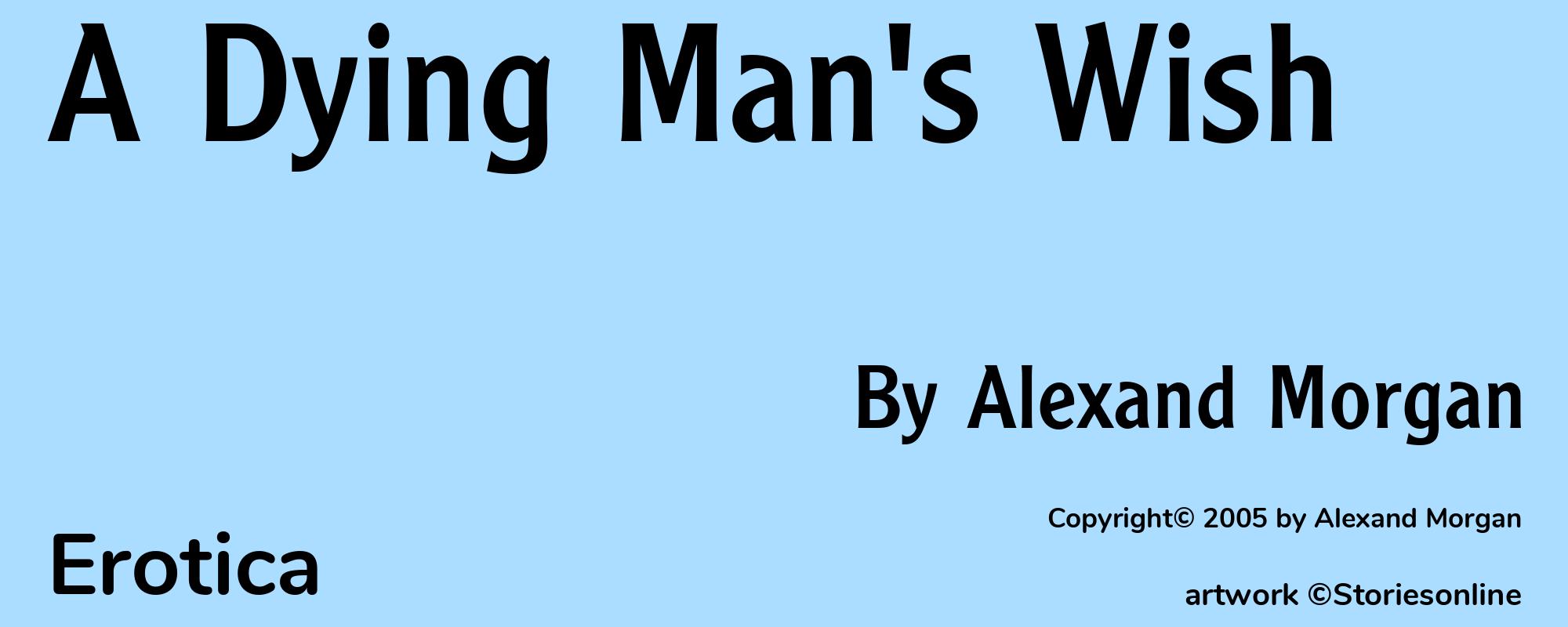 A Dying Man's Wish - Cover