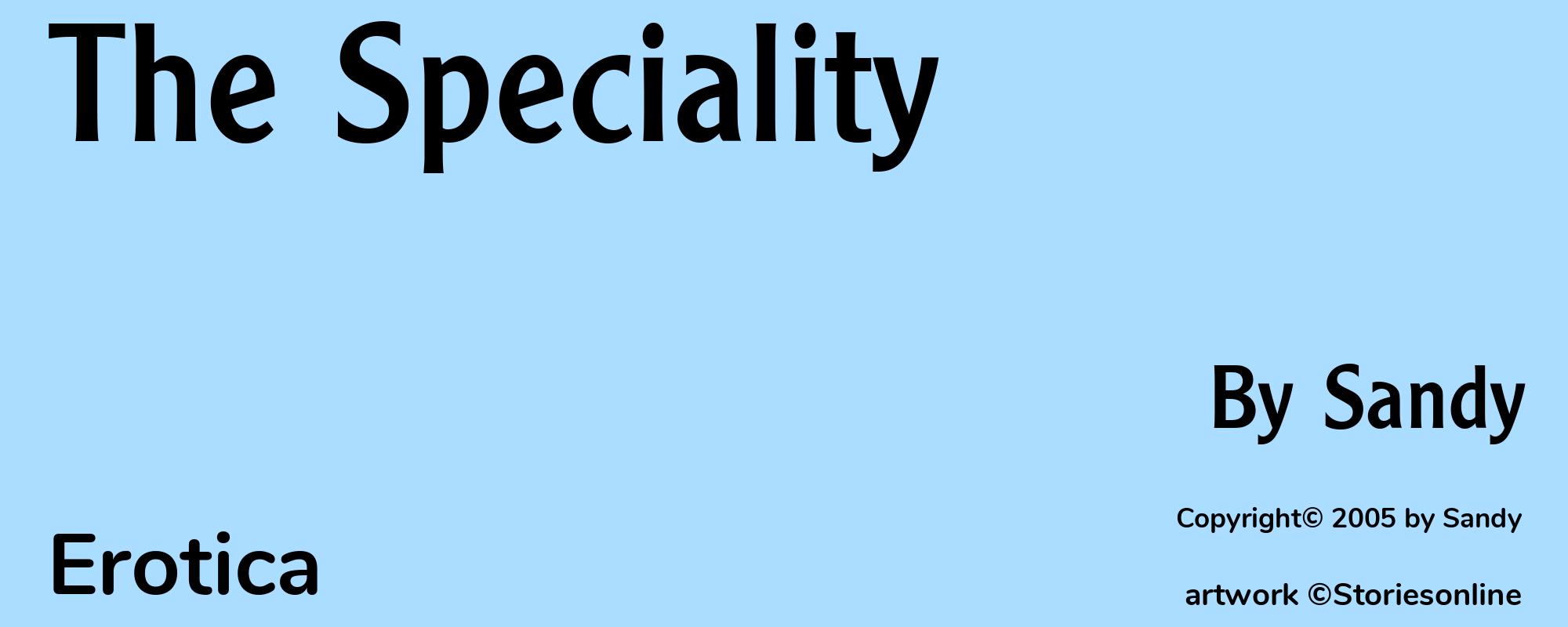 The Speciality - Cover