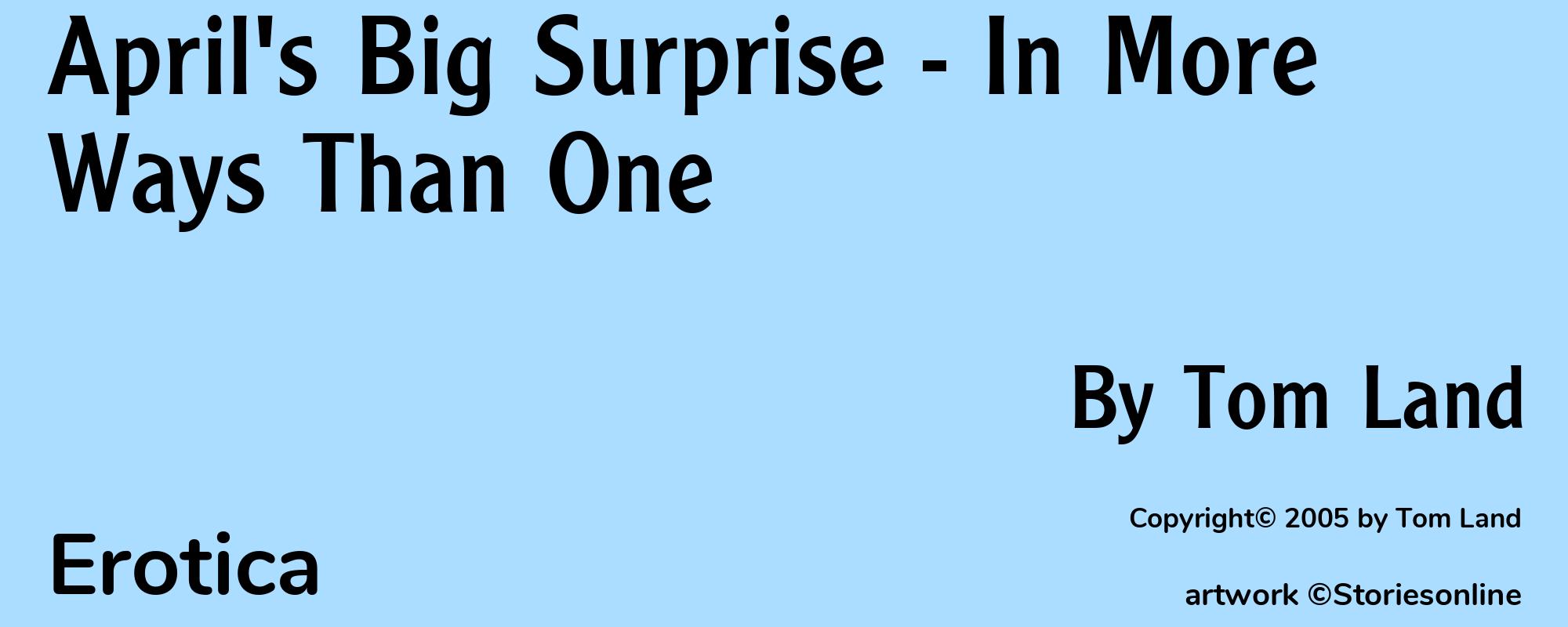 April's Big Surprise - In More Ways Than One - Cover