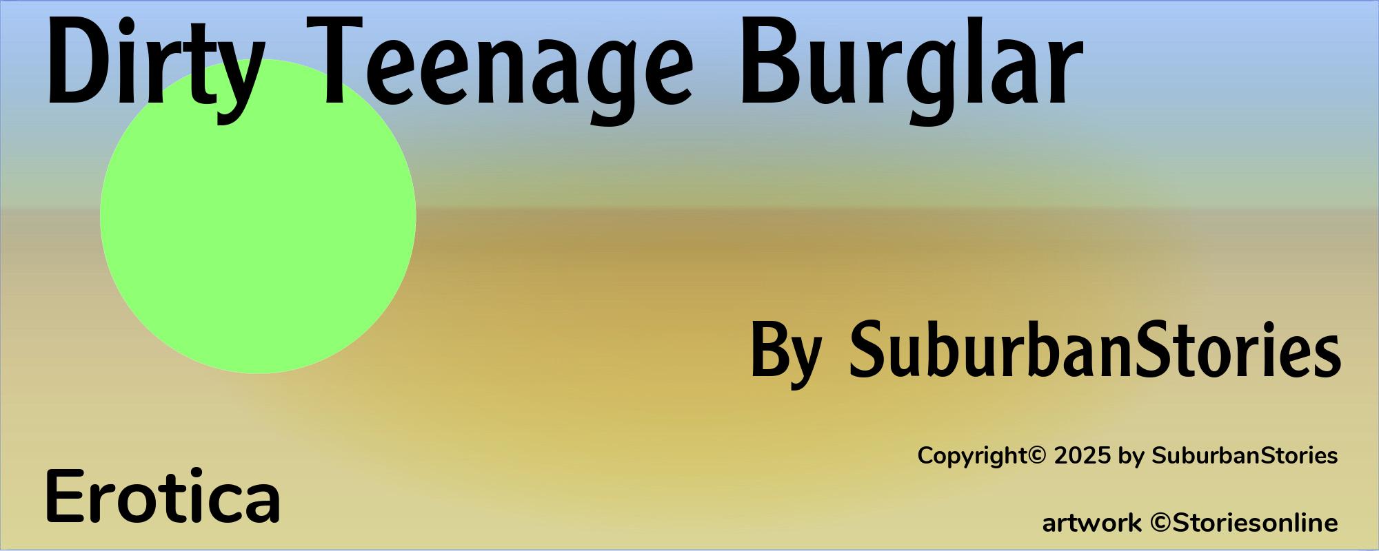 Dirty Teenage Burglar - Cover