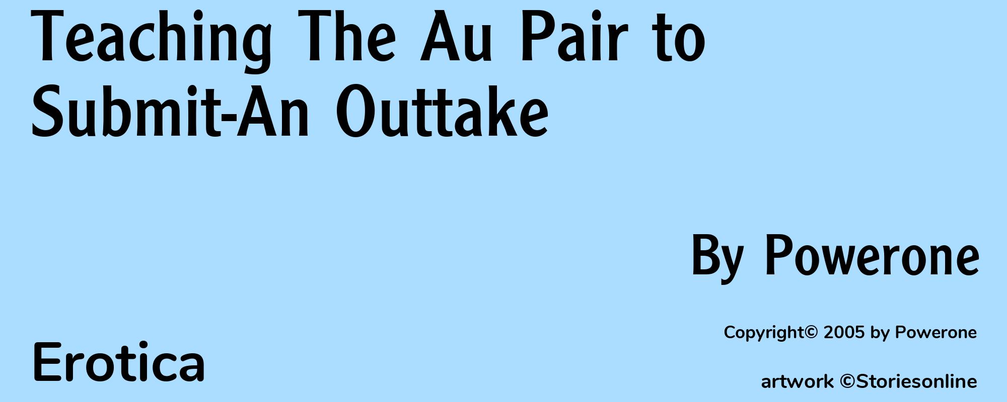 Teaching The Au Pair to Submit-An Outtake - Cover