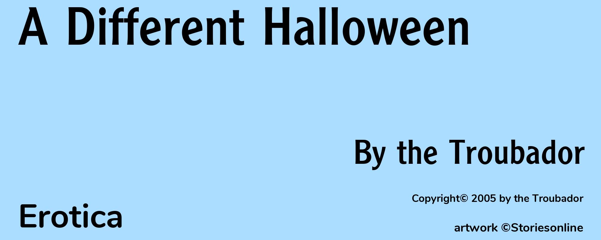 A Different Halloween - Cover