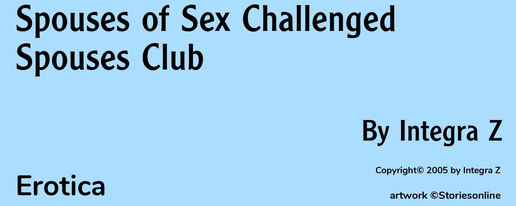 Spouses of Sex Challenged Spouses Club - Cover