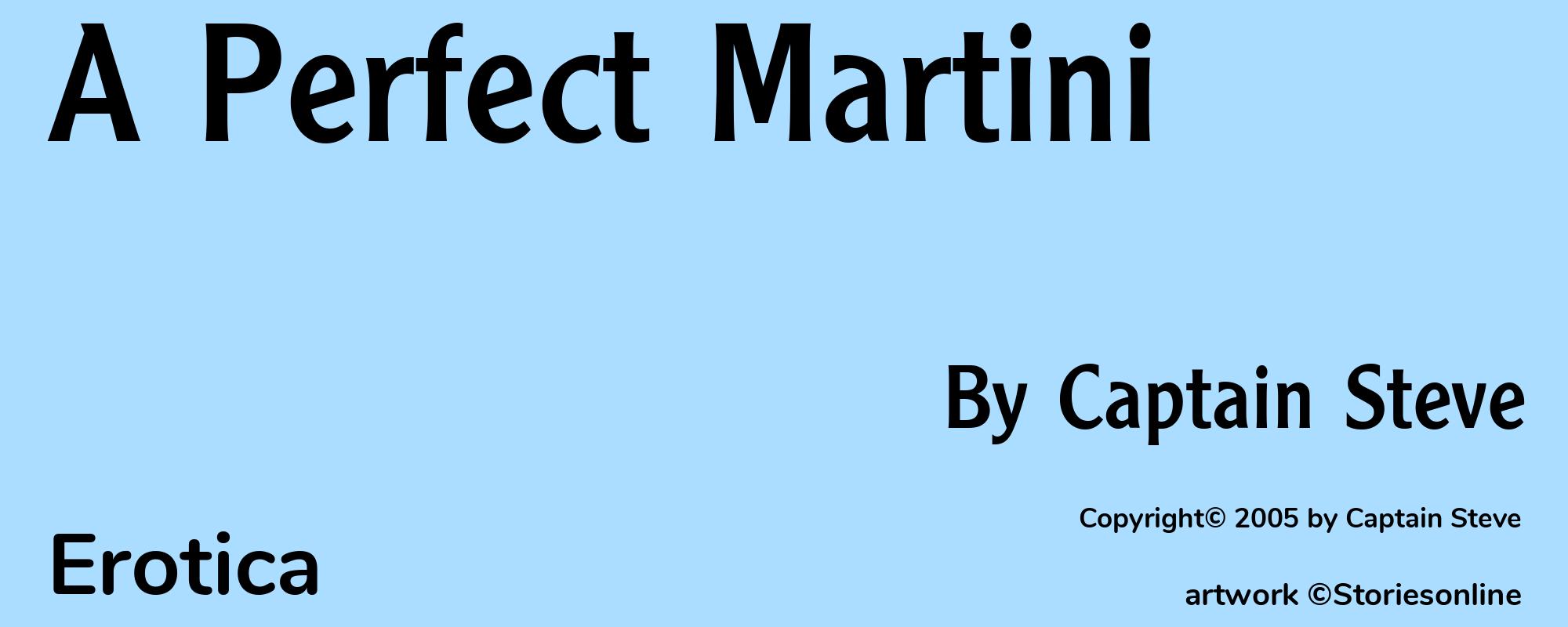A Perfect Martini - Cover
