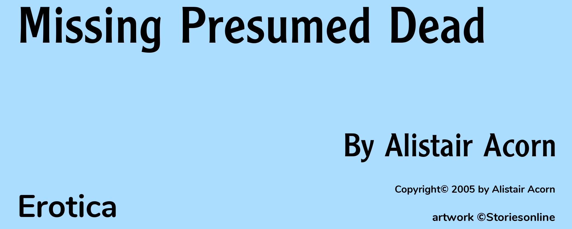 Missing Presumed Dead - Cover