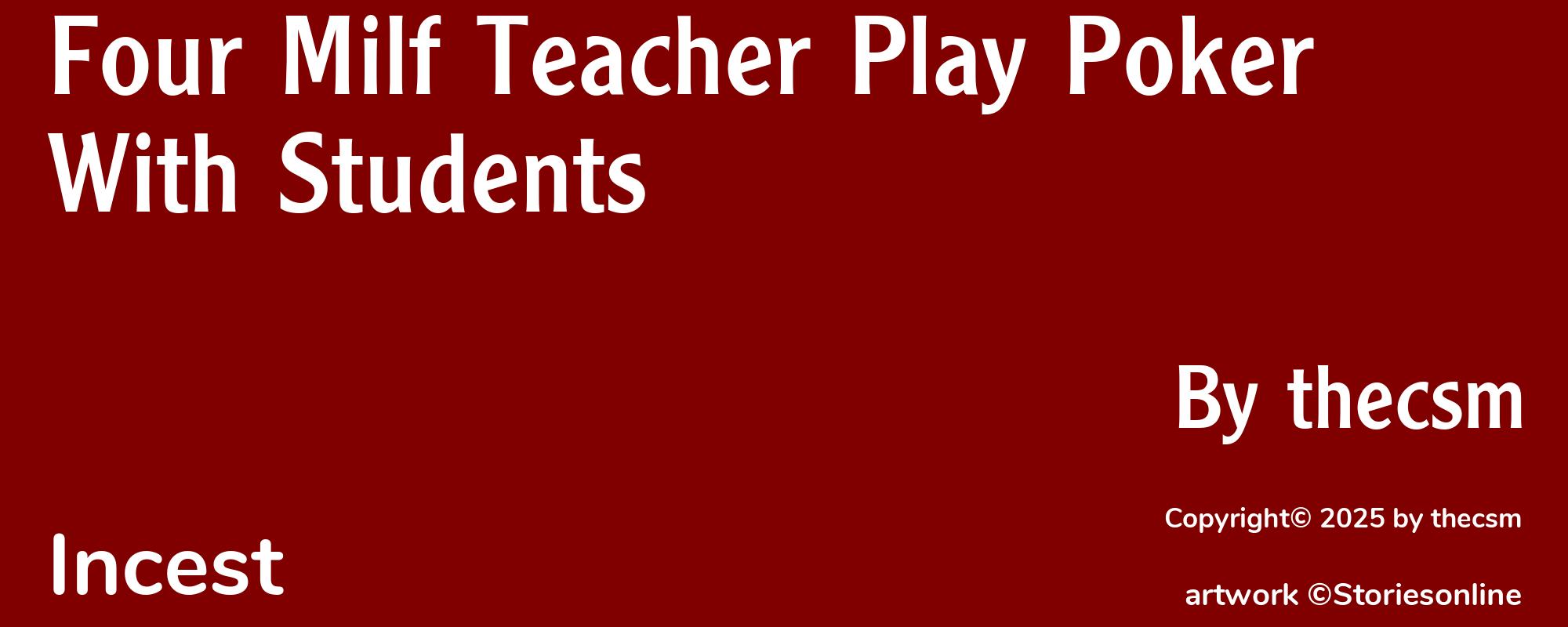 Four Milf Teacher Play Poker With Students - Cover
