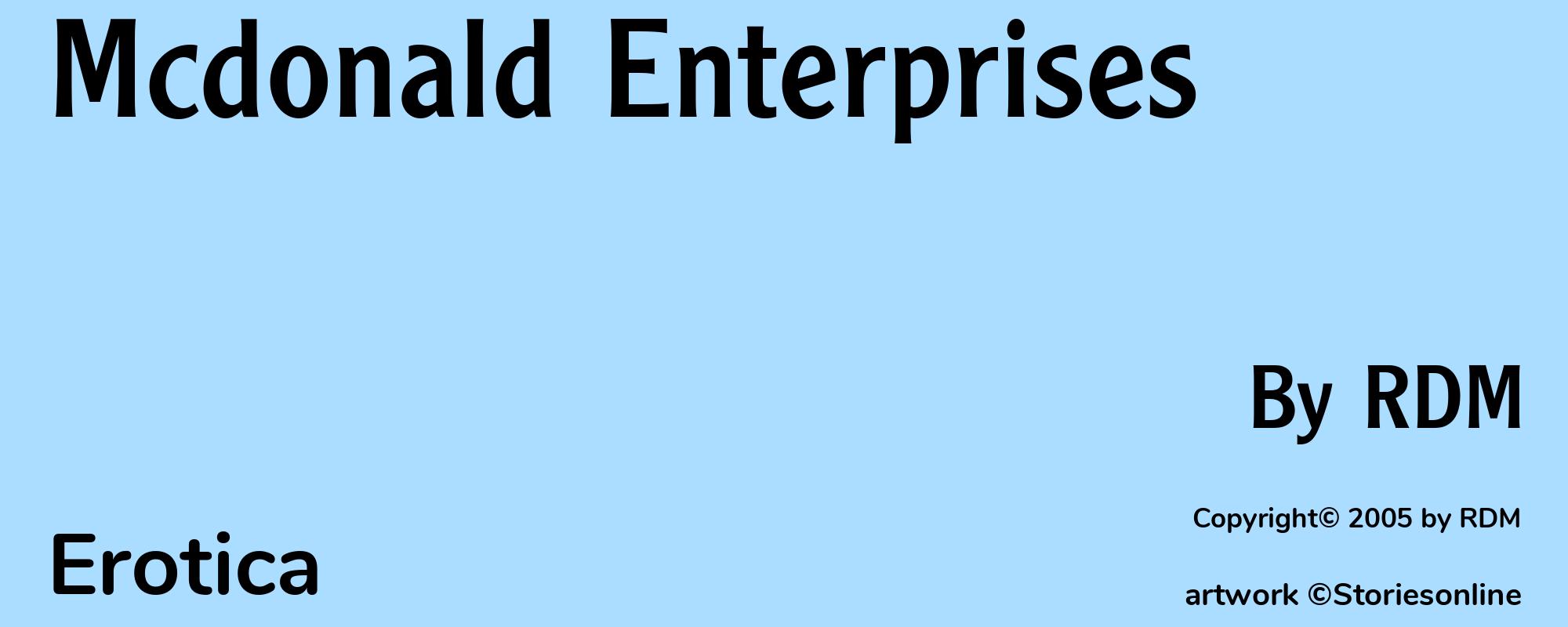 Mcdonald Enterprises - Cover