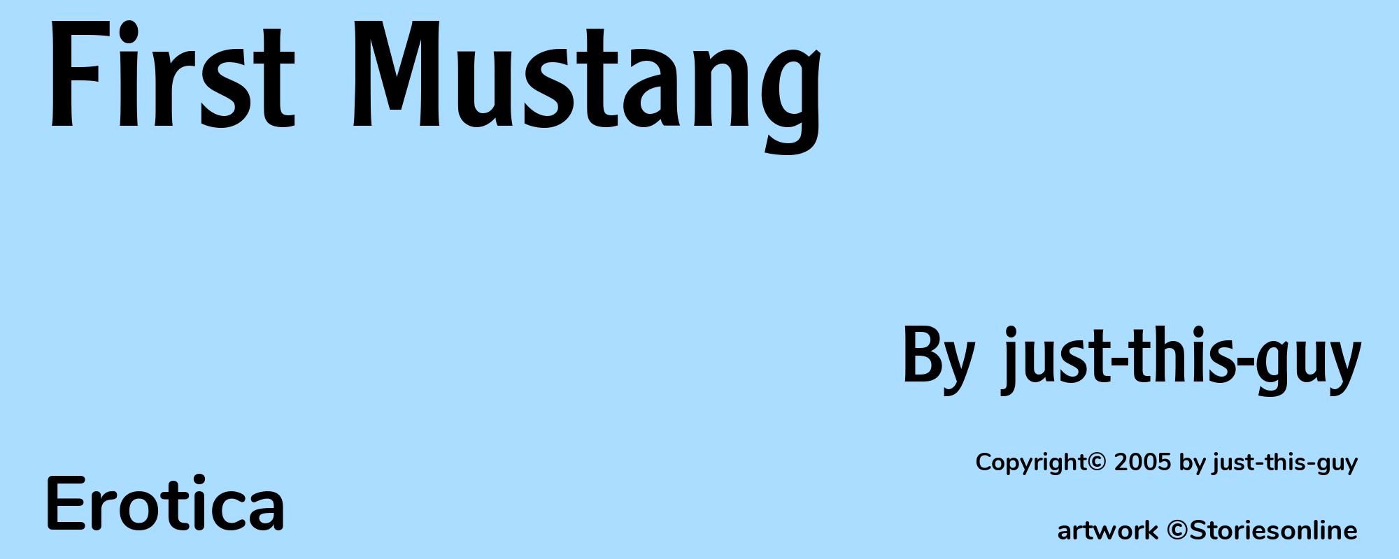 First Mustang - Cover