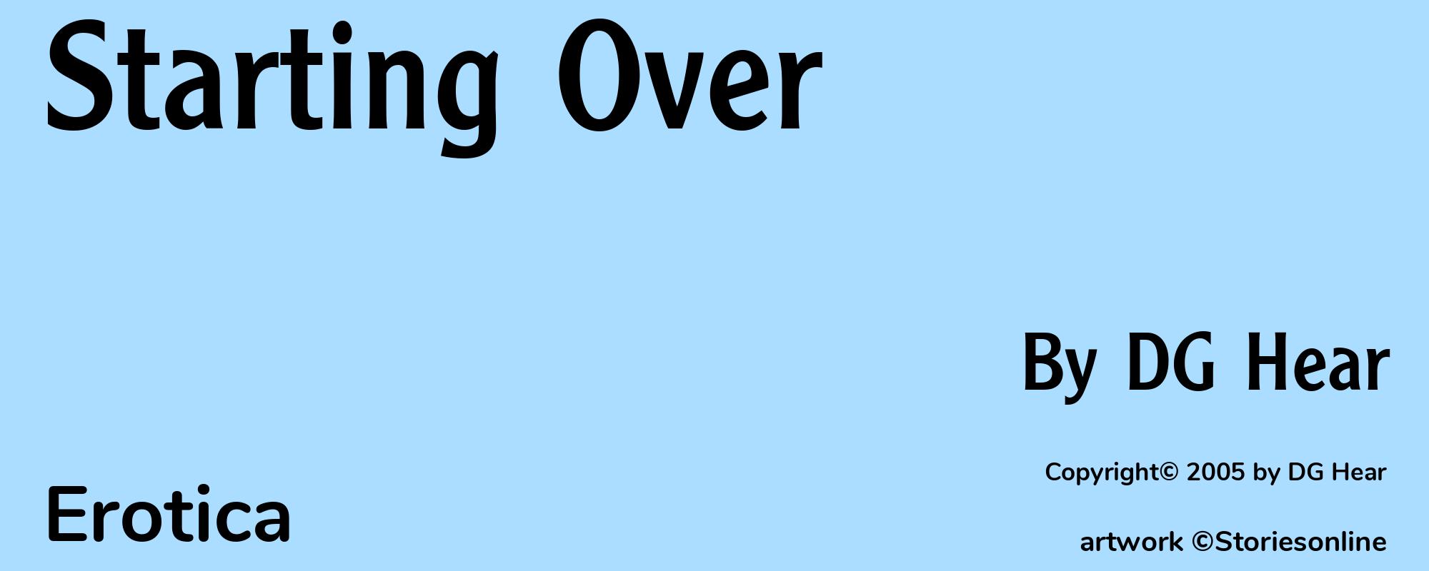 Starting Over - Cover