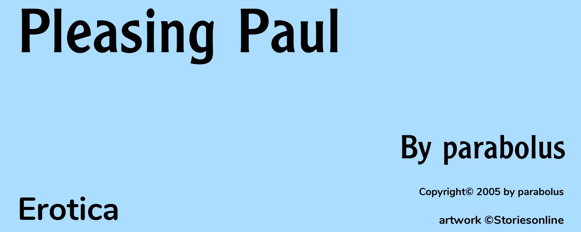 Pleasing Paul - Cover