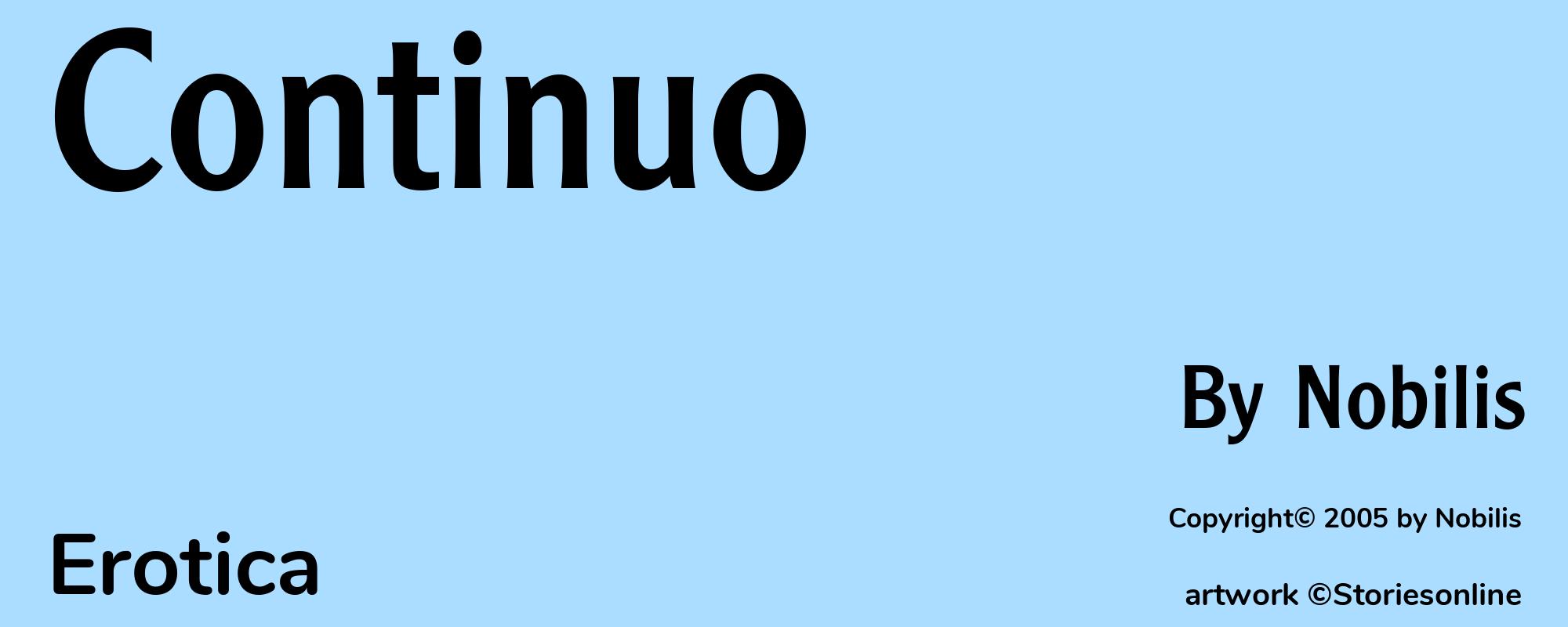 Continuo - Cover