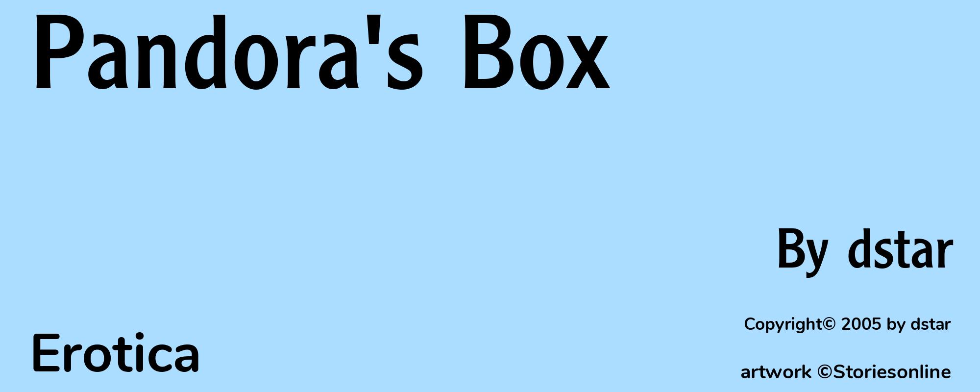Pandora's Box - Cover