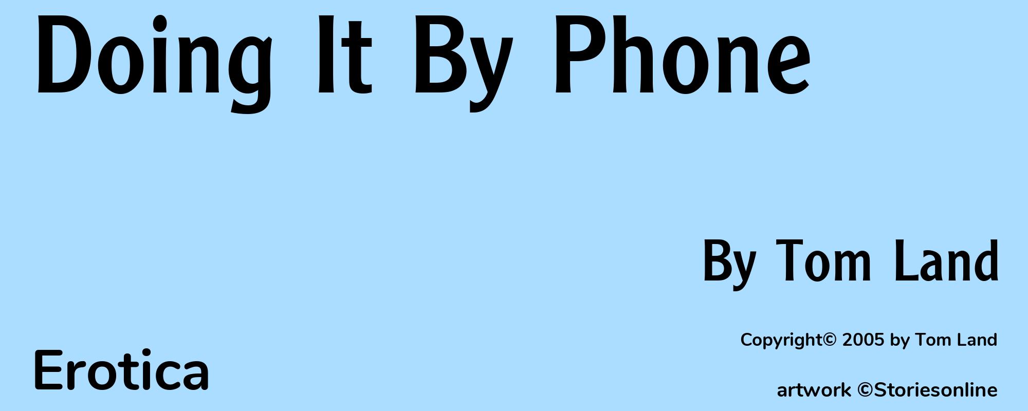 Doing It By Phone - Cover