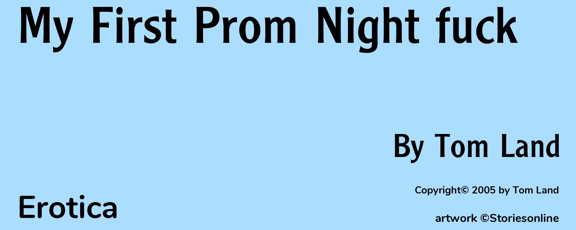 My First Prom Night fuck - Cover