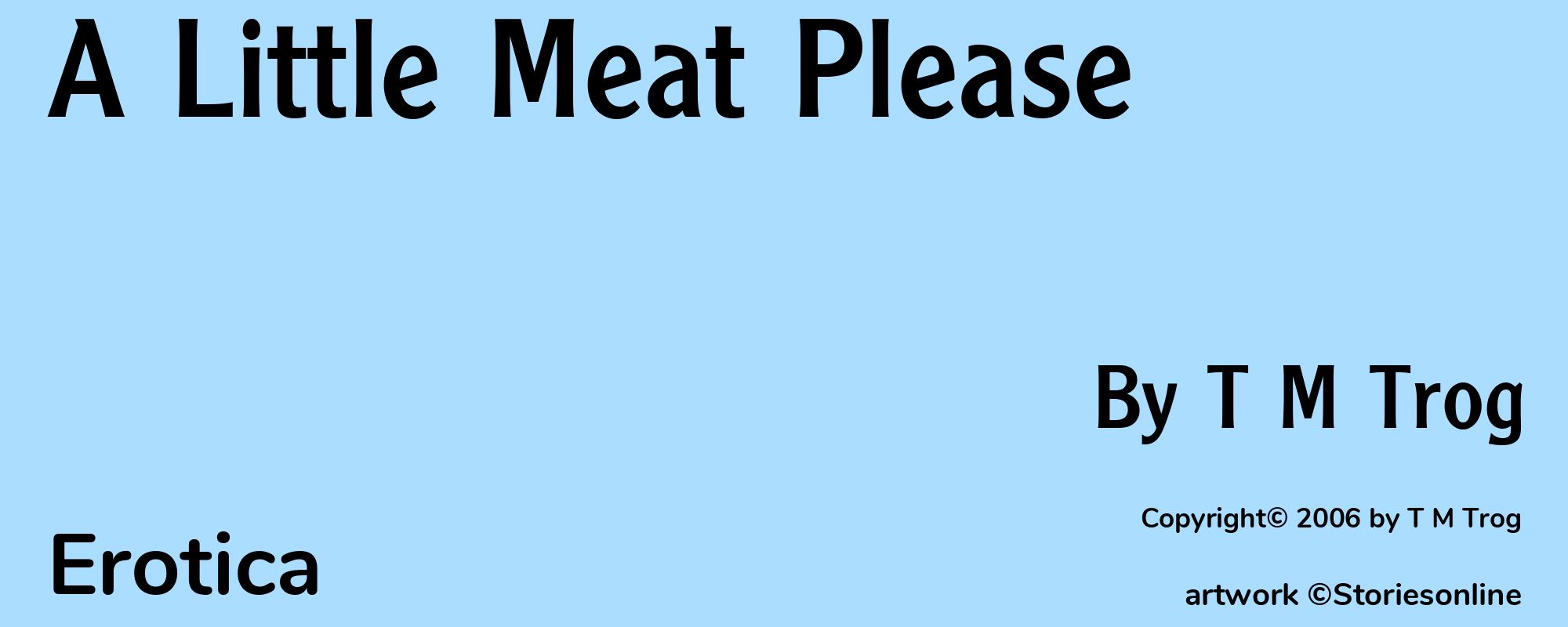 A Little Meat Please - Cover