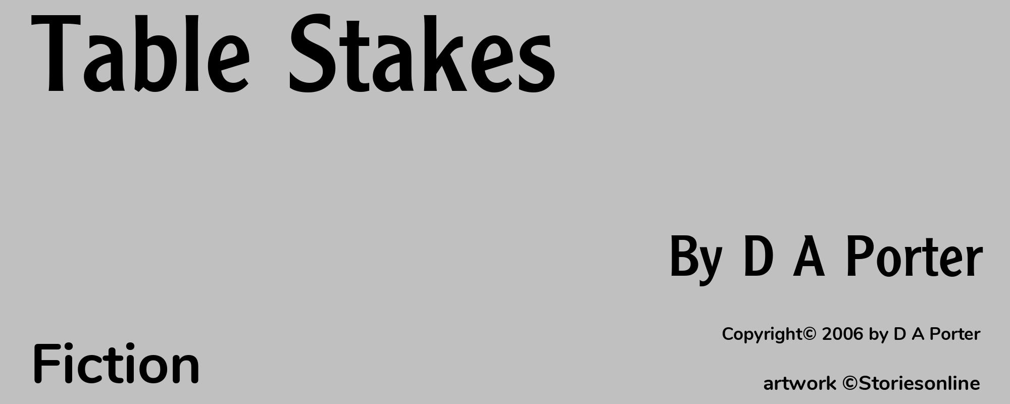 Table Stakes - Cover