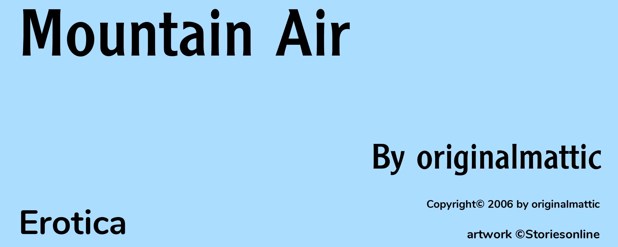 Mountain Air - Cover