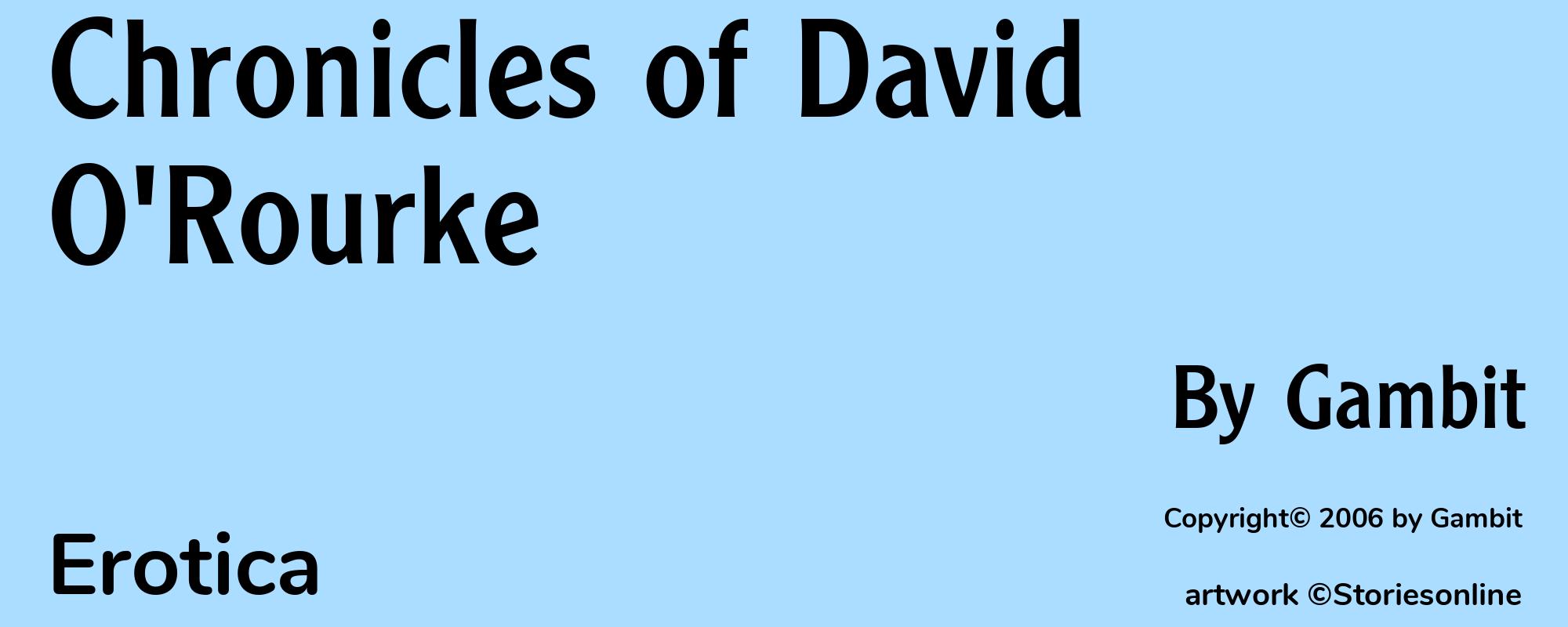 Chronicles of David O'Rourke - Cover