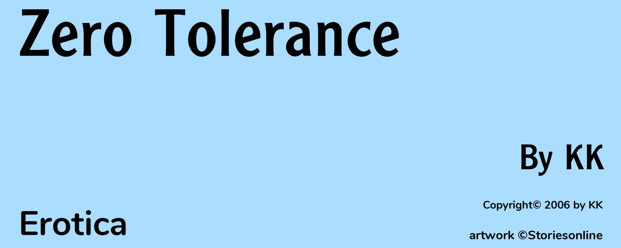 Zero Tolerance - Cover