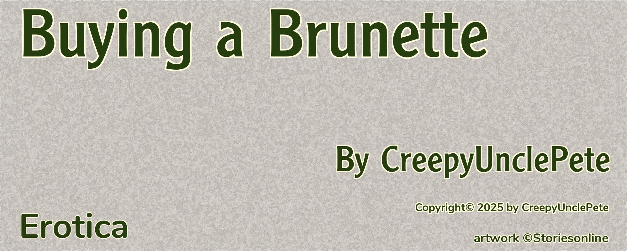 Buying a Brunette - Cover