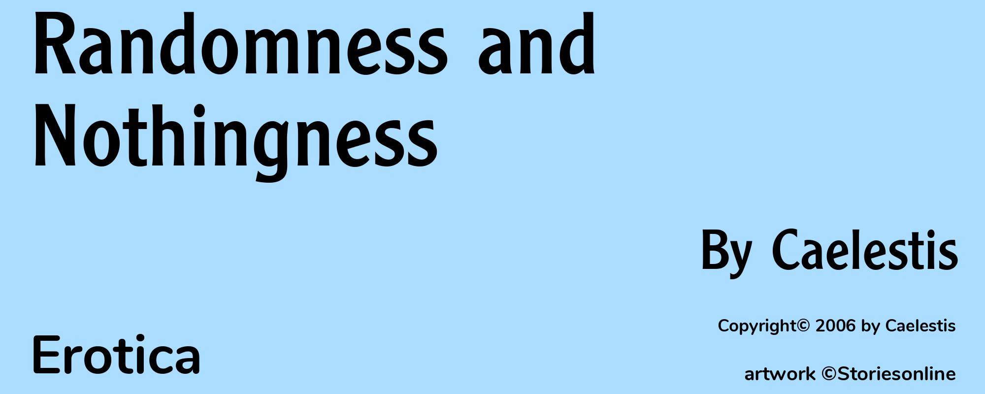 Randomness and Nothingness - Cover