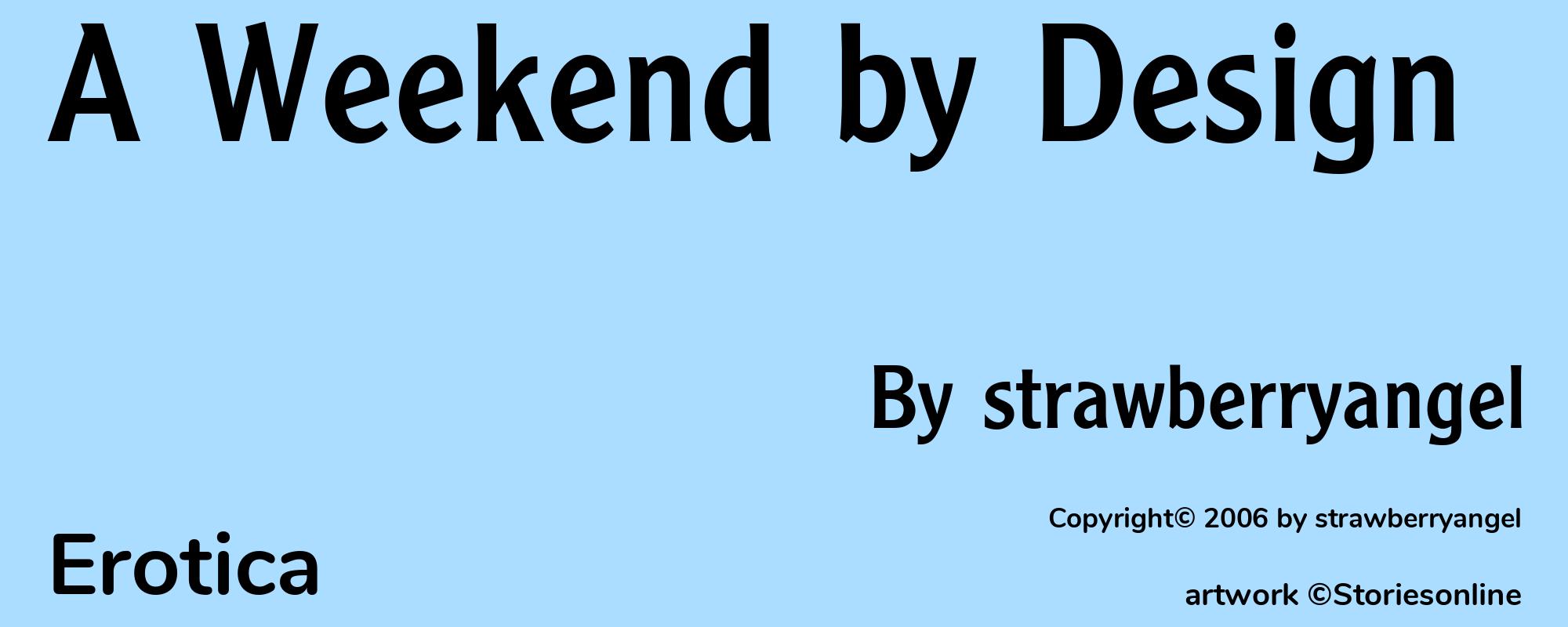 A Weekend by Design - Cover