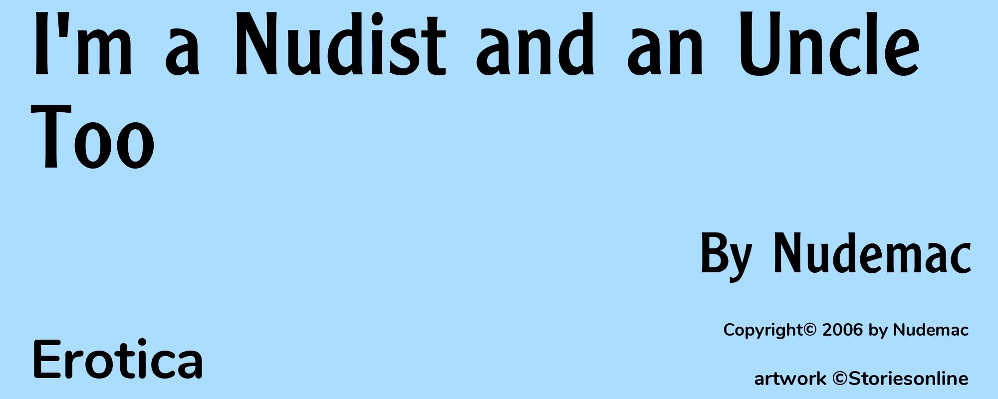 I'm a Nudist and an Uncle Too - Cover