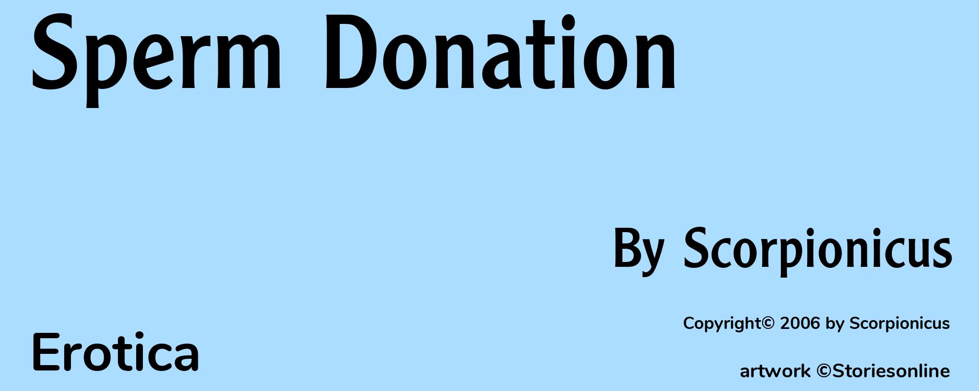 Sperm Donation - Cover