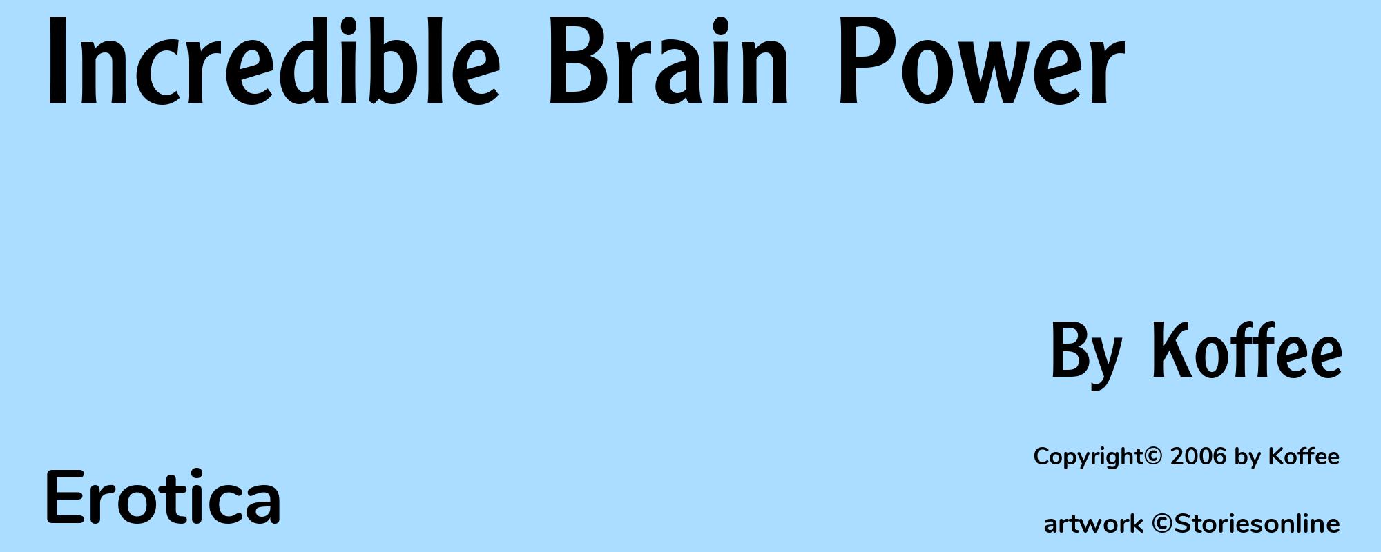 Incredible Brain Power - Cover