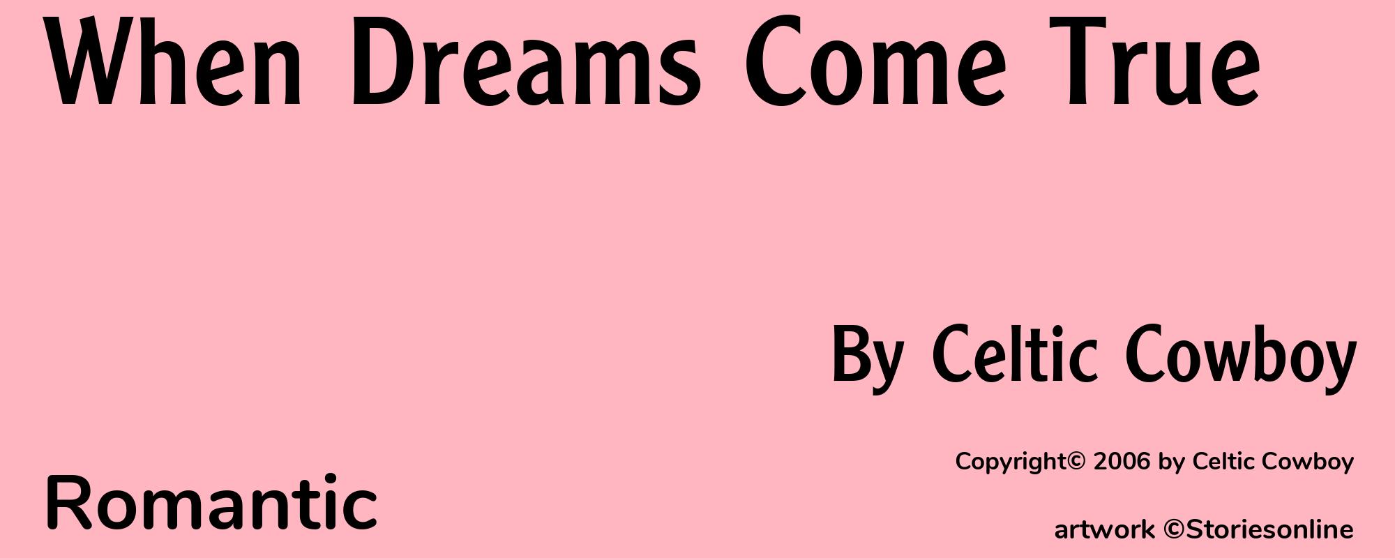 When Dreams Come True - Cover