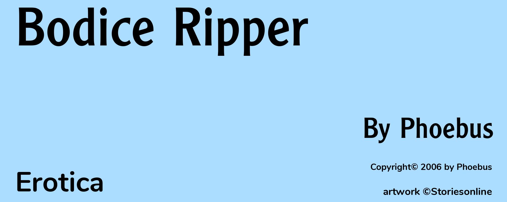 Bodice Ripper - Cover