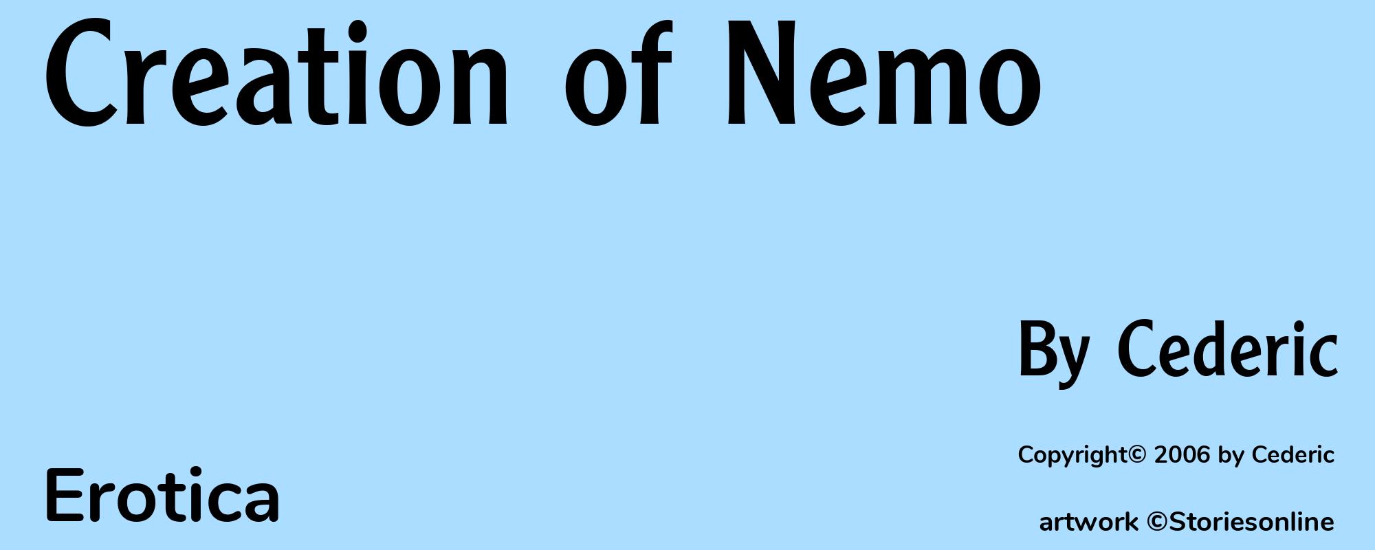 Creation of Nemo - Cover
