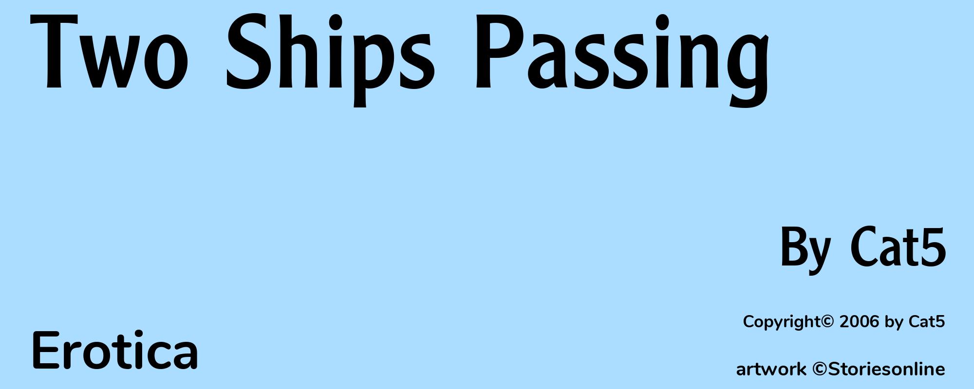 Two Ships Passing - Cover