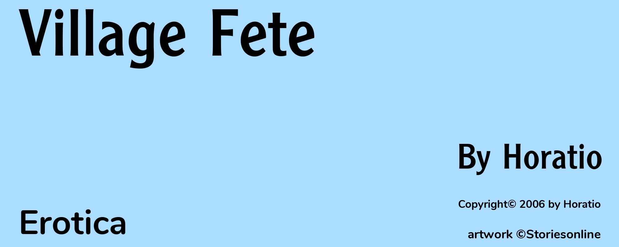 Village Fete - Cover