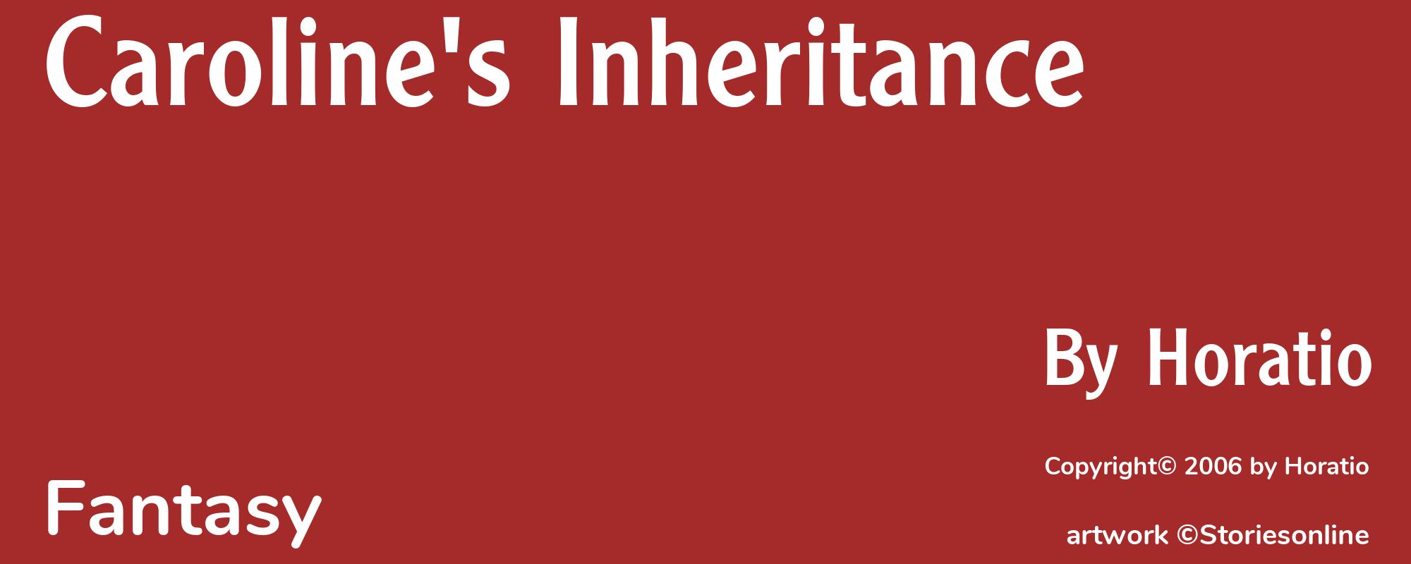 Caroline's Inheritance - Cover