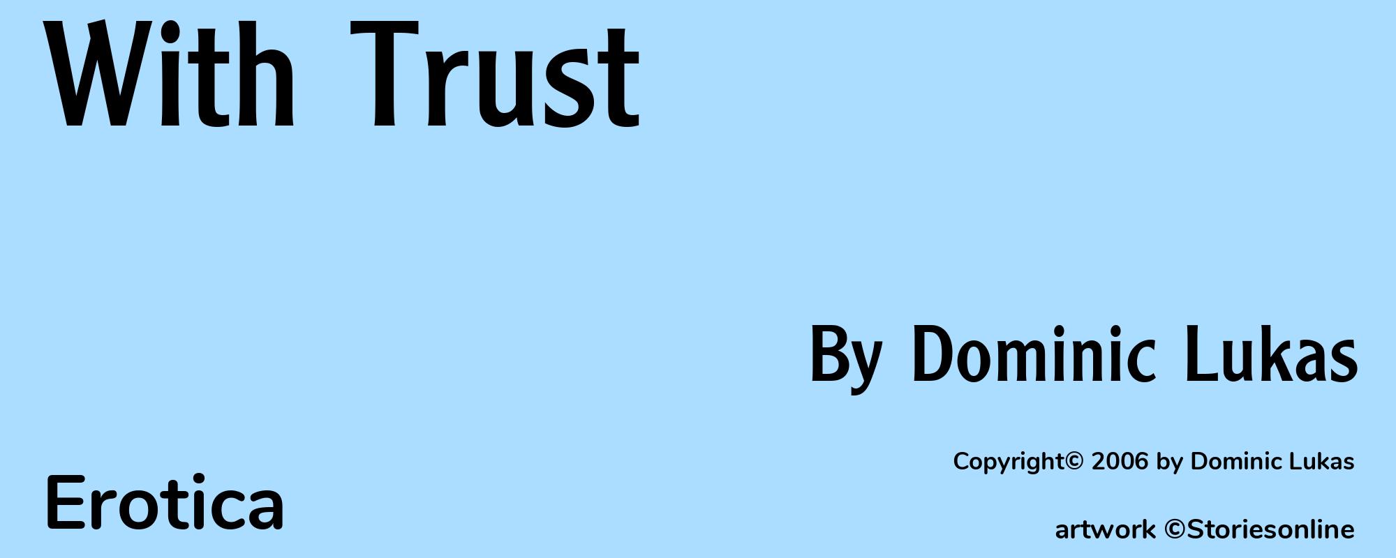 With Trust - Cover