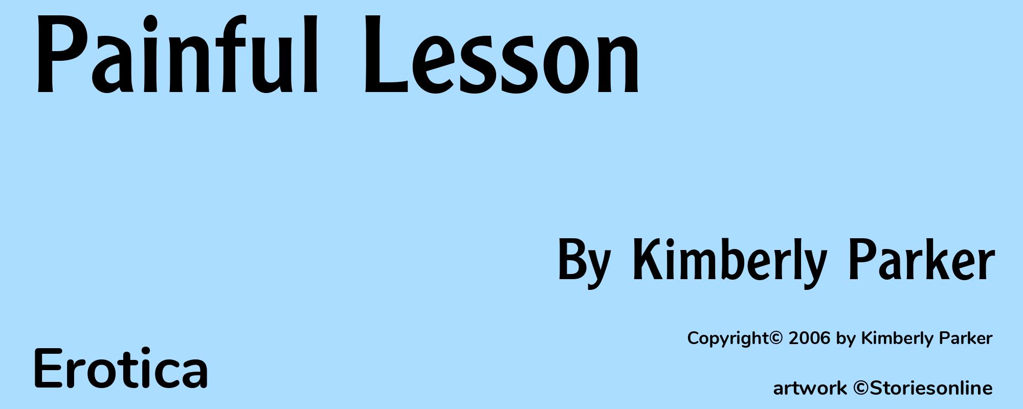 Painful Lesson - Cover