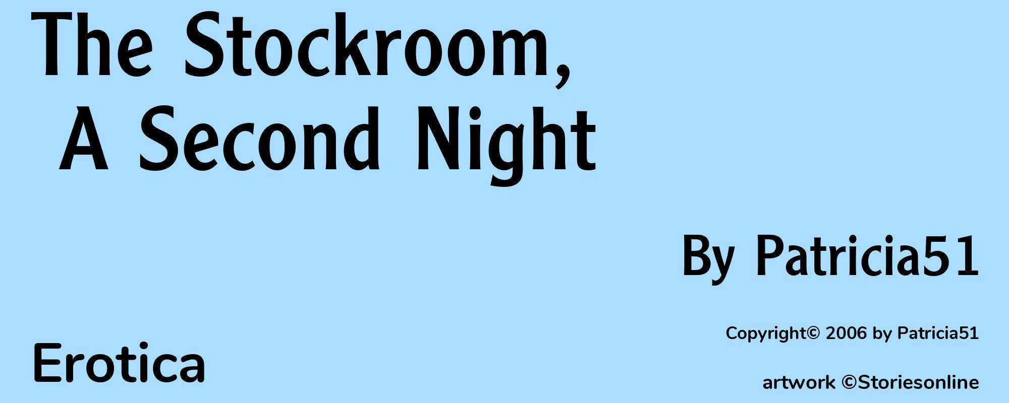 The Stockroom, A Second Night - Cover