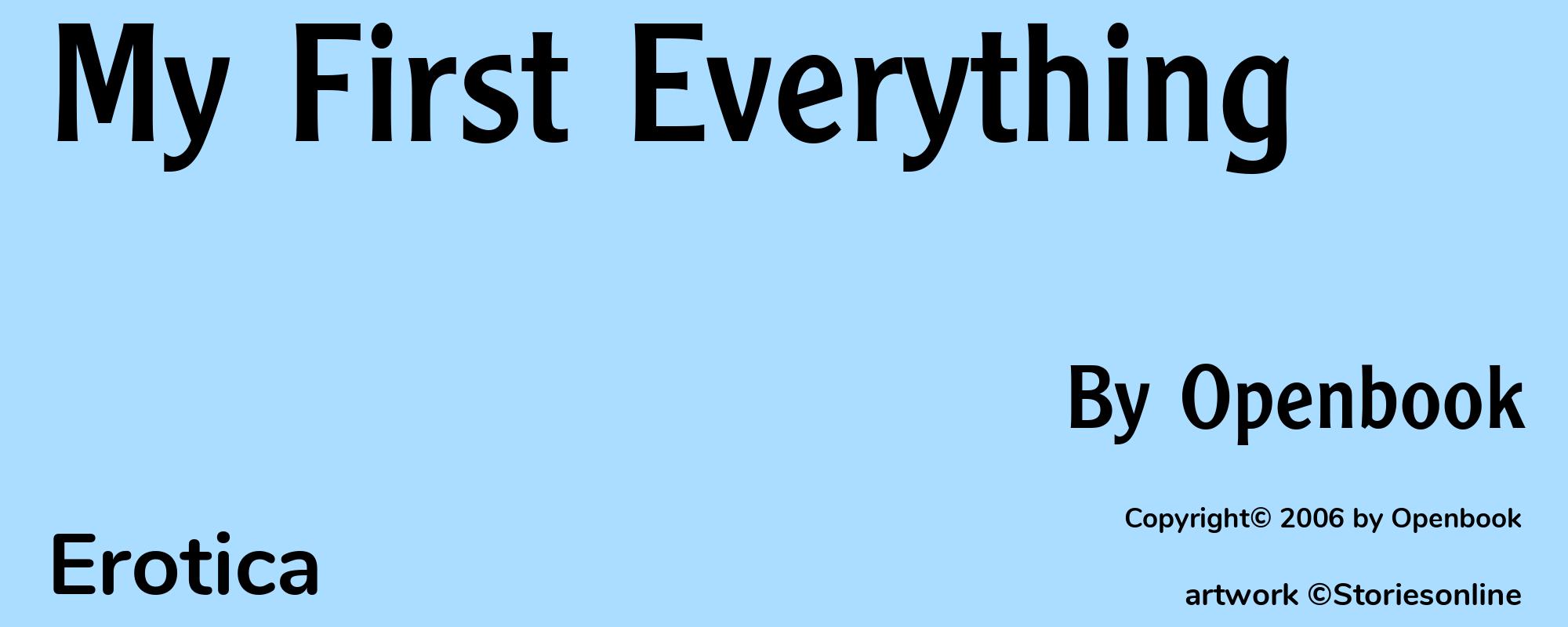 My First Everything - Cover