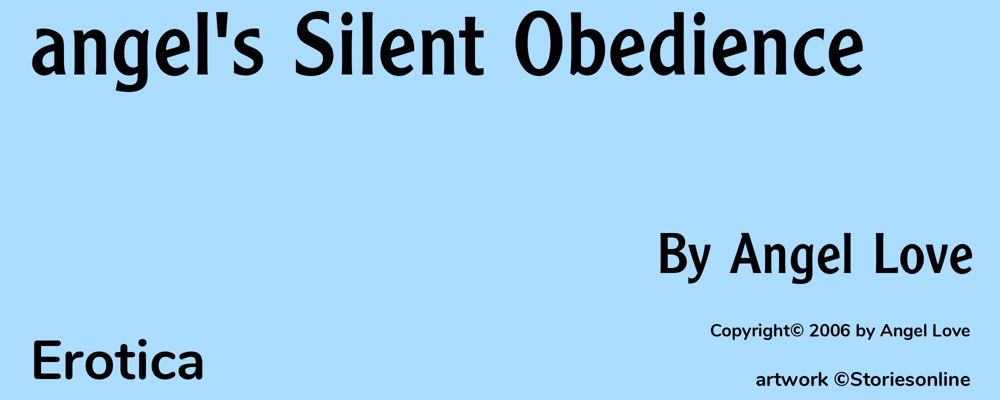 angel's Silent Obedience - Cover