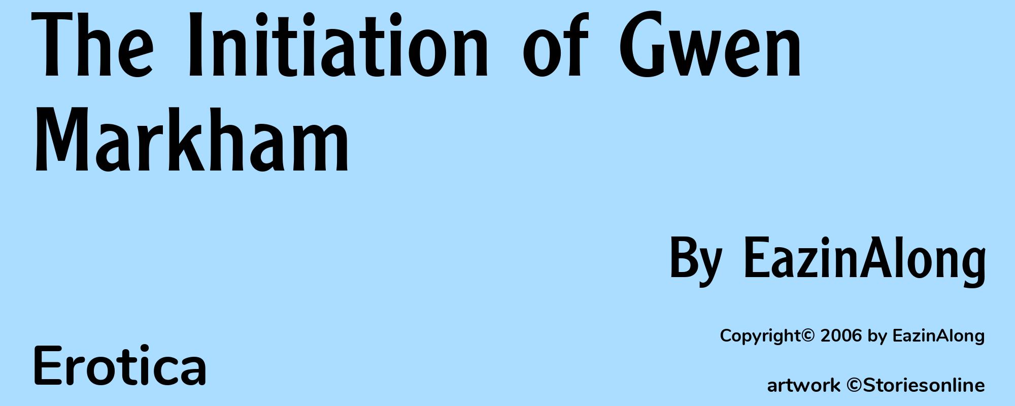 The Initiation of Gwen Markham - Cover