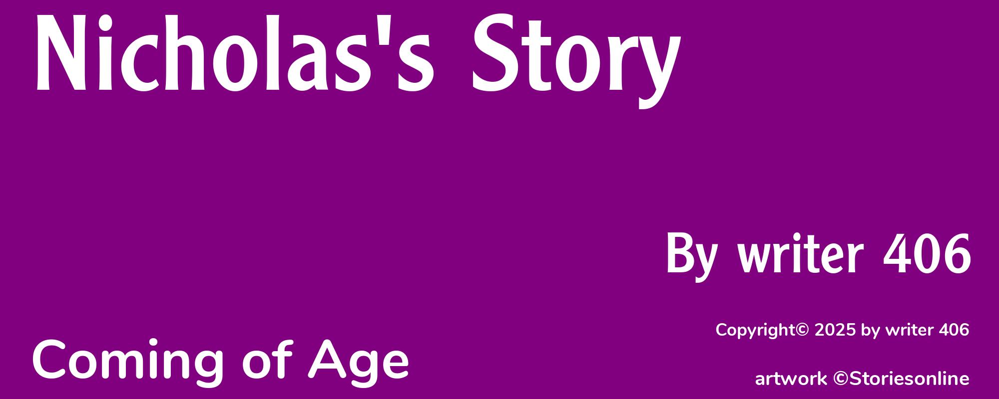 Nicholas's Story - Cover