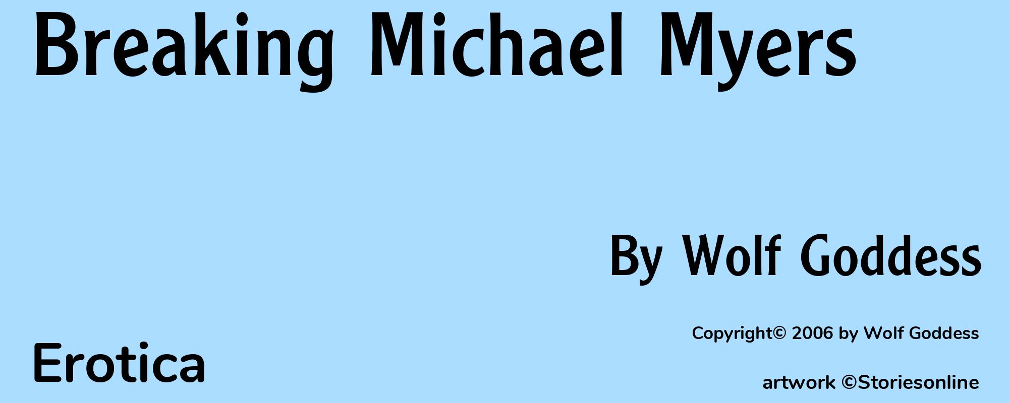 Breaking Michael Myers - Cover