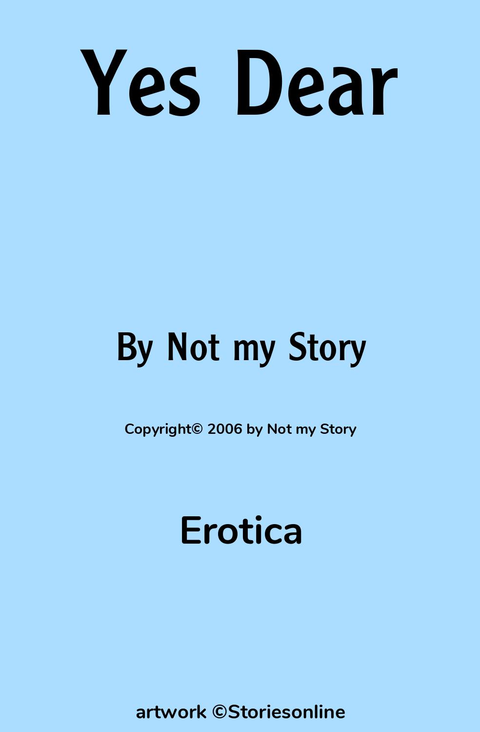 Yes Dear - Erotica Sex Story